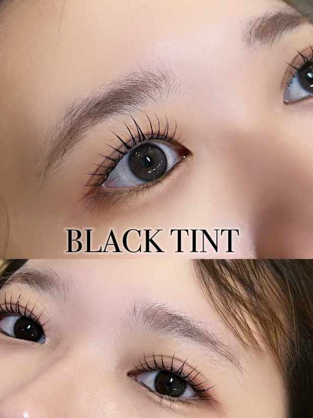 アイシャルマン目黒店のブラックティント施術写真。マスカラパーマですっぴんでも際立つ目元へ。